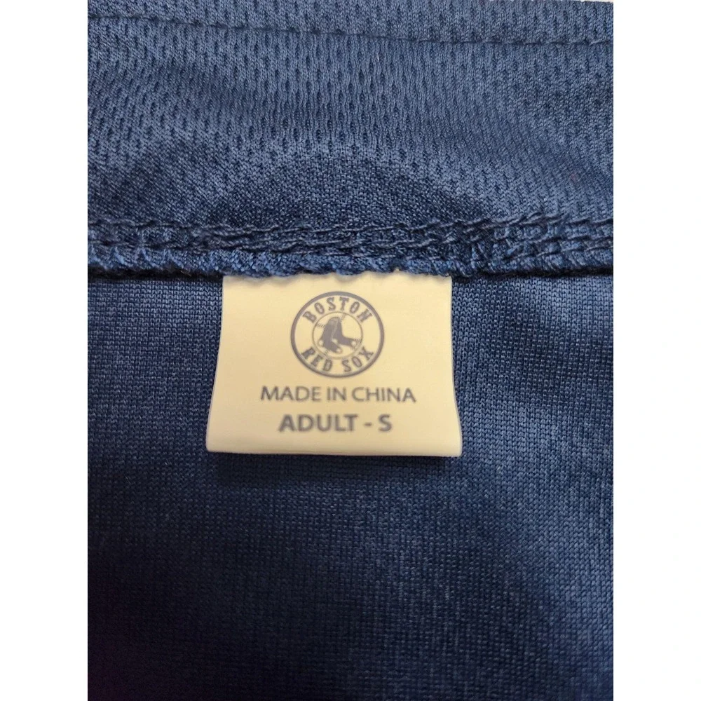 Boston Red Sox Jersey Mens Small Blue MLB Baseball Hebrew Script Successbrands